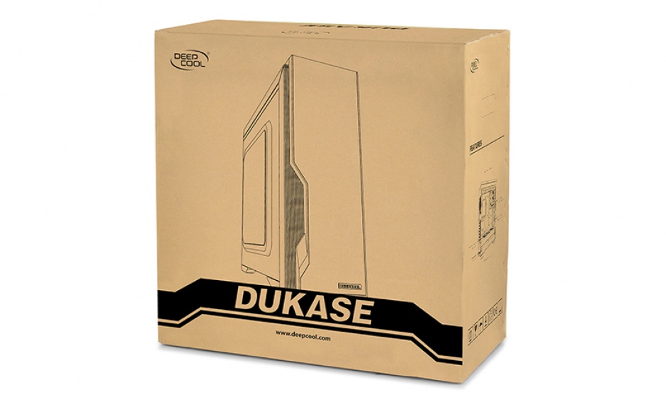 Imagine CARCASA DEEPCOOL ATX Mid-Tower, 1* 120mm BLUE LED fan & 1* 120mm fan, DUKASE v3